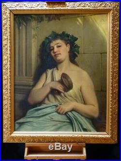 Bacchanale Très grand tableau ancien par Edouard JOLIN (1817-1892)