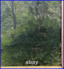 Barbizon School Original Antique Landscape Oil Painting, Hand Made, Signed