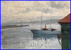 Bassin d'Arcachon Marine, Huile Sur Toile, Peinture, Début XXe