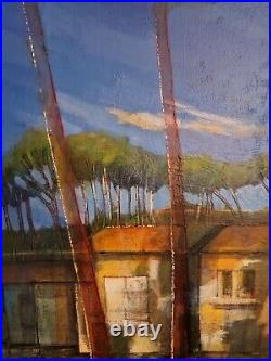 Beau Tableau Peintures HST Bord De Mer Landes Atlantique Signé Phalip
