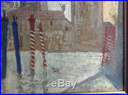 Beau Tableau ancien Impressionniste XIXe Abel TRUCHET Grand Canal Venise Huile