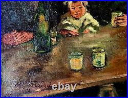 Belle huile sur toile de Jean Touzard (1911-1969). Datée 51