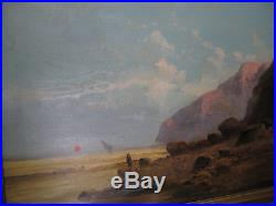 Bord de mer falaise peinte par godchaux MARINE