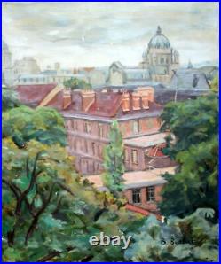 Boris BUCHET (1917-1999)- La ville aux deux dômes Huile sur Toile Boris BUCHET (1917-1999)- La ville aux deux dômes Huile sur Toile