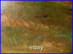 Bourly, la pêche à l'étang, huile sur toile, Dans le goût de Corot, XIXe