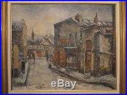 Boutique brocanteur Saint Ouen. Grand tableau de Raymond BESSE (1888-1969)
