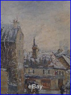 Boutique brocanteur Saint Ouen. Grand tableau de Raymond BESSE (1888-1969)