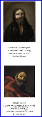 CLAUDE VIGNON 1593-1670. GRAND & PUISSANT PORTRAIT DE SAÜL 1er ROI D'ISRAËL