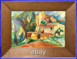CUBIZM Art Garden Cityscape France Architecture Antique Oil painting Hand Made CUBIZM Art Garden Cityscape France Architecture Antique Oil painting Hand Made