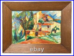 CUBIZM Art Garden Cityscape France Architecture Antique Oil painting Hand Made CUBIZM Art Garden Cityscape France Architecture Antique Oil painting Hand Made