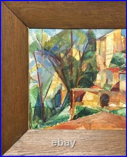 CUBIZM Art Garden Cityscape France Architecture Antique Oil painting Hand Made CUBIZM Art Garden Cityscape France Architecture Antique Oil painting Hand Made