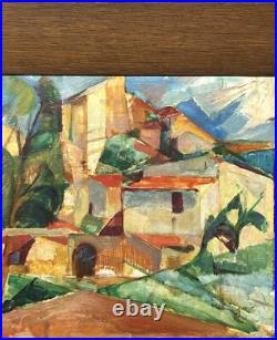 CUBIZM Art Garden Cityscape France Architecture Antique Oil painting Hand Made CUBIZM Art Garden Cityscape France Architecture Antique Oil painting Hand Made