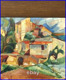 CUBIZM Art Garden Cityscape France Architecture Antique Oil painting Hand Made CUBIZM Art Garden Cityscape France Architecture Antique Oil painting Hand Made