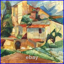 CUBIZM Art Garden Cityscape France Architecture Antique Oil painting Hand Made CUBIZM Art Garden Cityscape France Architecture Antique Oil painting Hand Made