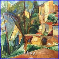 CUBIZM Art Garden Cityscape France Architecture Antique Oil painting Hand Made CUBIZM Art Garden Cityscape France Architecture Antique Oil painting Hand Made