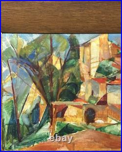 CUBIZM Art Garden Cityscape France Architecture Antique Oil painting Hand Made CUBIZM Art Garden Cityscape France Architecture Antique Oil painting Hand Made