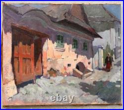 C. 1920+fauve Hongrois+signé Rónai Geza (selon Moi)+rue Animée Superbe Palette++