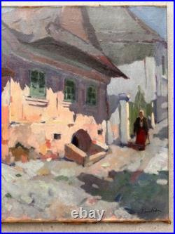 C. 1920+fauve Hongrois+signé Rónai Geza (selon Moi)+rue Animée Superbe Palette++