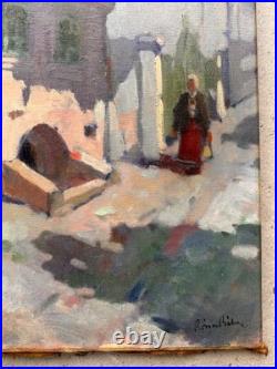 C. 1920+fauve Hongrois+signé Rónai Geza (selon Moi)+rue Animée Superbe Palette++