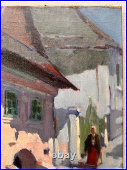 C. 1920+fauve Hongrois+signé Rónai Geza (selon Moi)+rue Animée Superbe Palette++