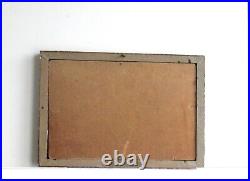 Cadre Ancien Bois Dore Peinture Huile Sur Toile Paysans Et Moutons