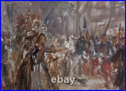 Charles Fouqueray 1862-1956. Grande Toile Impressionniste. Défilé De La Victoire
