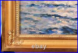 Charles Signoret tableau impressionnisme paysage mer marine bateau Monet
