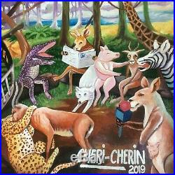 Chéri CHÉRIN Peinture originale signée tableau Afrique art africain samba