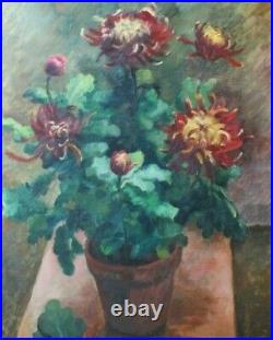 Chrysanthèmes (1927), huile sur toile de Jean Lachaud (1889-1952)