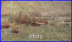 Ciry Michel huile sur toile signée 1958 Rotterdam Misérabilisme artiste graveur