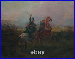 Combat De Cavalerie Officier De Chasseurs A Cheval 1814