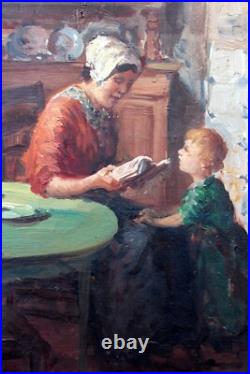 Cornelis ('Kees') TERLOUW (1890-1948) Lecture au coin du feu Huile sur toile Cornelis ('Kees') TERLOUW (1890-1948) Lecture au coin du feu Huile sur toile