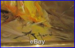 DURANDO TOGO RICHARD tableau huile sur toile tzigane gypsy bohemienne fete