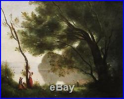 D'apres Jean-baptiste Camille Corot Tableau Souvenir De Mortefontaine Paysage