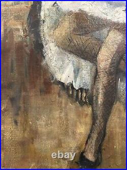 Danseuse, Huile Sur Toile XX, Signé André Michel