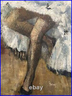 Danseuse, Huile Sur Toile XX, Signé André Michel