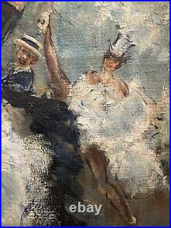 Danseuse, Huile Sur Toile XX, Signé André Michel