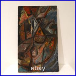 David LAN-BAR (1912-1987) Huile sur toile abstraite signée et datée 1952