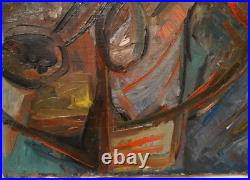 David LAN-BAR (1912-1987) Huile sur toile abstraite signée et datée 1952