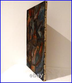 David LAN-BAR (1912-1987) Huile sur toile abstraite signée et datée 1952 David LAN-BAR (1912-1987) Huile sur toile abstraite signée et datée 1952