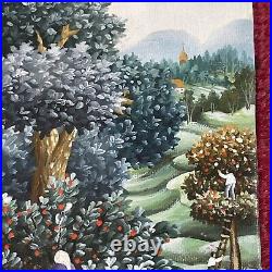 Dragan Mihailovic La Cueillette 1991 Huile Sur Toile Originale 1 F Art Naïf Rare