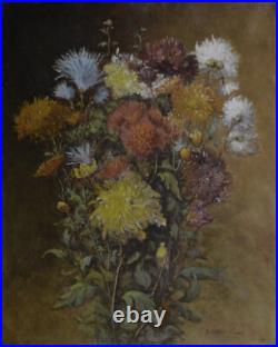 E. Lemaniché. Fin XIX? Siècle. Bouquet de fleurs