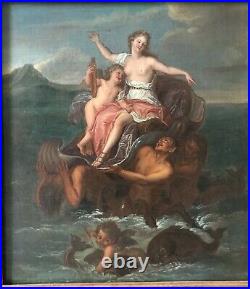 Ec. Française XVIIIe Huile sur toile entourage Antoine Coypel Naissance de Venus