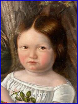 Ecole Anglaise''portrait d'enfants'' grande huile sur toile, début du XIXème