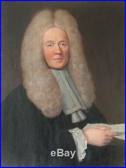 Ecole Française XVIIIème Huile sur toile Portrait d'un Homme de Loi vers 1730/50
