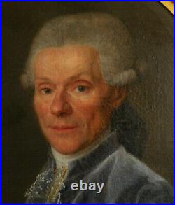 Ecole Française HST XVIIIe siècle portrait de gentilhomme d'époque Louis XVI