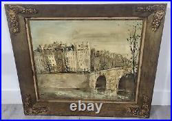 École Française Vue de Paris depuis la Seine Peinture huile sur toile
