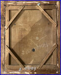 École Française XIXe Grand Portrait Homme barbu Tableau Ancien Huile Sur Toile