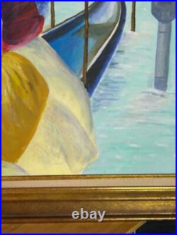 Ecole Italienne XXème Huile sur toile Pierrot au Carnaval de Venise Ecole Italienne XXème Huile sur toile Pierrot au Carnaval de Venise