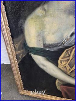 École XVIIIe, Marie-Madeleine, huile sur toile. H 75 x 57 cm